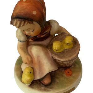 Hummel Chick Girl #57/20 West Germany Marked Hummel Chicks Basket Vintage